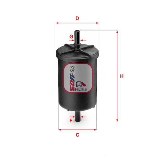 Filtru combustibil DACIA LOGAN (LS_) 1.6 LPG Benzina/Autogaz (GPL) 87 cai SOFIMA S 1948 B