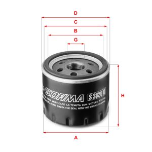 Filtru ulei DACIA SANDERO III 1.0 SCe 65 benzina 67 cai SOFIMA S 3820 R