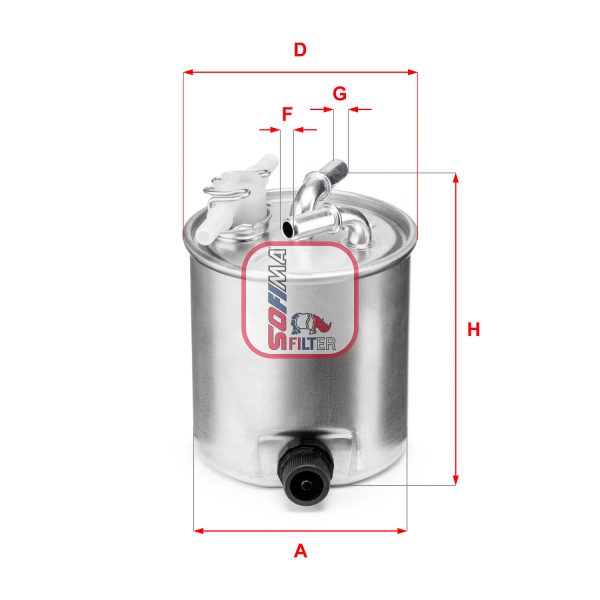 Filtru combustibil DACIA LOGAN (LS_) 1.5 dCi (LS0W) diesel 86 cai SOFIMA S 5392 GC