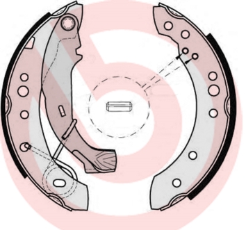Set saboti frana DACIA LOGAN (LS_) 1.5 dCi (LS0K) diesel 68 cai BREMBO S 61 526