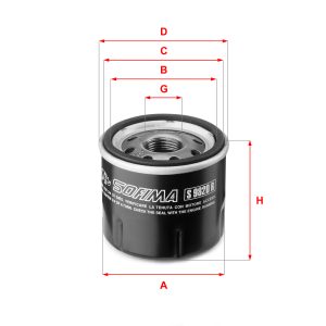 Filtru ulei DACIA LOGAN (LS_) 1.2 16V (LS1N, LS02, BS02) benzina 75 cai SOFIMA S 9820 R
