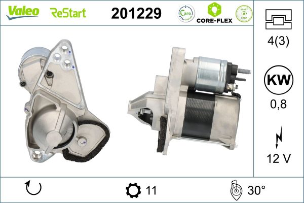 Electromotor DACIA SANDERO II TCe 90 (B8M1, B8MA, B8AC) benzina 90 cai VALEO 201229