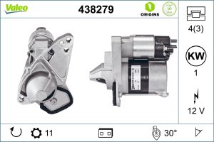 Electromotor DACIA SANDERO II TCe 90 LPG (B8M1) Benzina/Autogaz (GPL) 90 cai VALEO 438279
