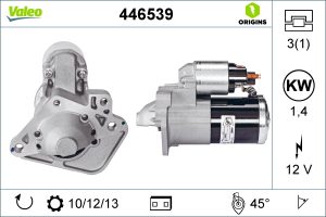 Electromotor DACIA LOGAN pick-up (US_) 1.5 dCi (US00, US0J, US0Y) diesel 65 cai VALEO 446539
