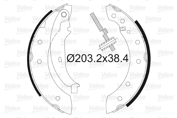Set saboti frana DACIA LOGAN (LS_) 1.5 dCi (LS04) diesel 75 cai VALEO 562581