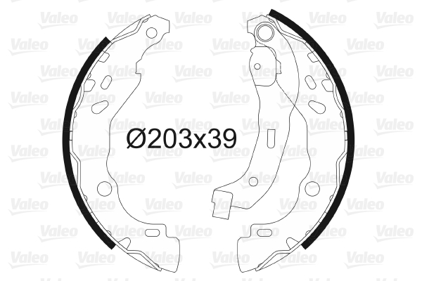 Set saboti frana DACIA LOGAN (LS_) 1.2 16V (LS1N, LS02, BS02) benzina 75 cai VALEO 562810