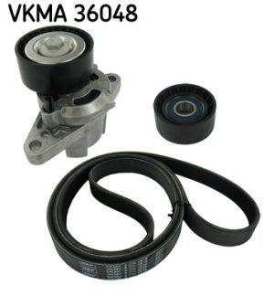 Set curea transmisie cu caneluri DACIA LOGAN (LS_) 1.6 16V (LS09, LS0L, LS0M, LS0P, LS0V, LS18, LS1S, LS1V,... benzina 105 cai SKF VKMA 36048