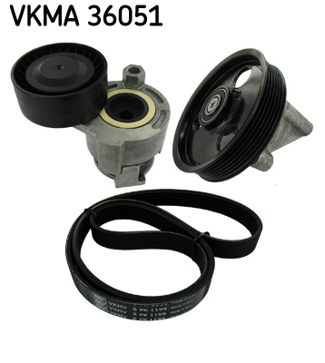 Set curea transmisie cu caneluri DACIA LOGAN MCV (KS_) 1.6 16V (KS0L, KS0M, KS0P, KS1S) benzina 105 cai SKF VKMA 36051