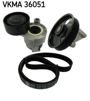 Set curea transmisie cu caneluri DACIA LOGAN (LS_) 1.5 dCi (LS0K) diesel 68 cai SKF VKMA 36051
