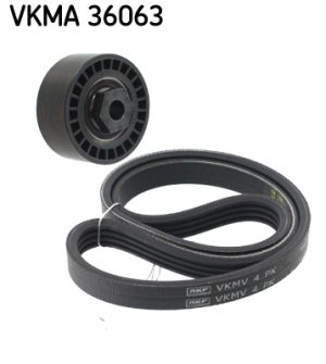 Set curea transmisie cu caneluri DACIA SANDERO 1.2 16V benzina 75 cai SKF VKMA 36063