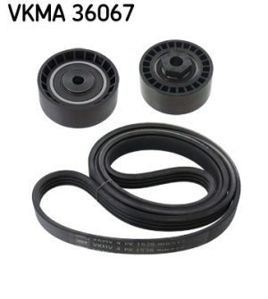 Set curea transmisie cu caneluri DACIA LOGAN (LS_) 1.2 16V (LS1N, LS02, BS02) benzina 75 cai SKF VKMA 36067