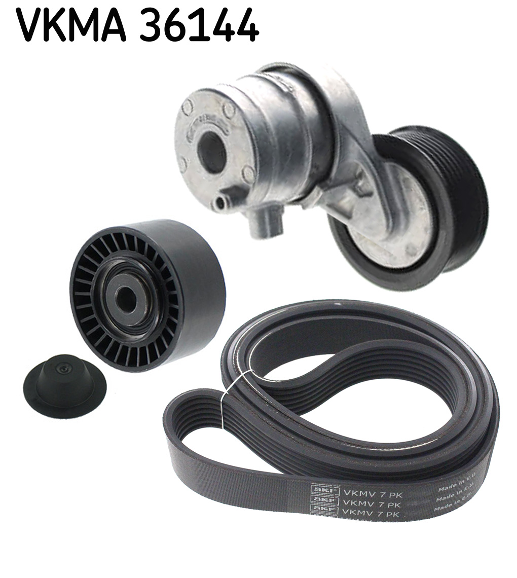 Set curea transmisie cu caneluri DACIA LODGY (JS_) 1.5 Blue dCi 95 (JSJL, JSN7) diesel 95 cai SKF VKMA 36145