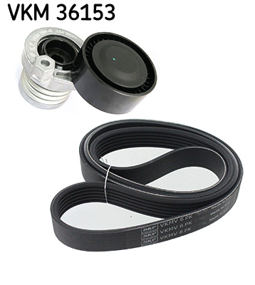 Set curea transmisie cu caneluri DACIA LODGY (JS_) 1.5 dCi diesel 110 cai SKF VKMA 36153