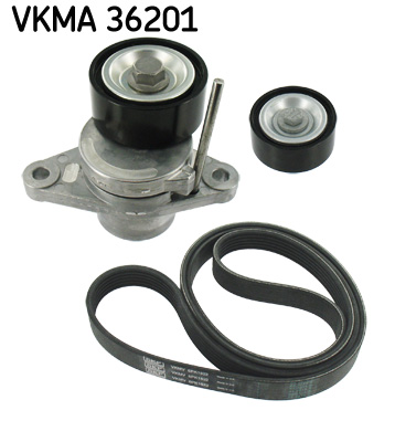 Set curea transmisie cu caneluri DACIA LOGAN (LS_) 1.6 Bifuel Benzina/Autogaz (GPL) 84 cai SKF VKMA 36201