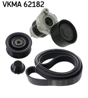 Set curea transmisie cu caneluri DACIA DUSTER Autoutilitara/SUV 1.2 TCe 125 4x4 (HSAU) benzina 125 cai SKF VKMA 62182