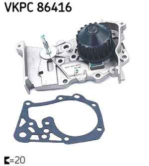 Pompa de apa DACIA SANDERO 1.6 MPI 85 (BS03) benzina 84 cai SKF VKPC 86416
