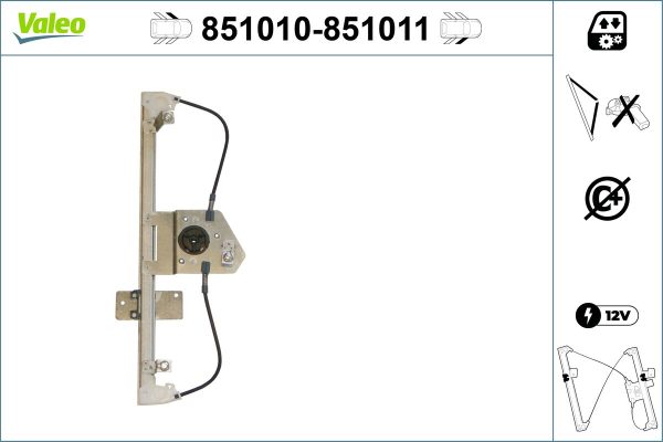 Mecanism actionare geam DACIA LOGAN (LS_) 1.4 (LSOA, LSOC, LSOE, LSOG) benzina 75 cai VALEO 851010