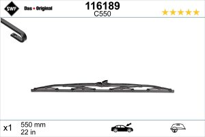 Lamela stergator DACIA LODGY (JS_) 1.5 Blue dCi 115 (JSJT) diesel 116 cai SWF 116189