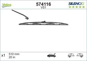 Lamela stergator DACIA LOGAN EXPRESS (FS_) 1.6 benzina 87 cai VALEO 574116