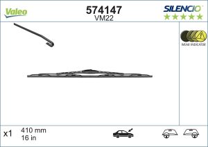 Lamela stergator DACIA LODGY (JS_) 1.6 benzina 83 cai VALEO 574147