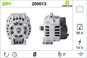 Alternator VALEO 200013 DACIA LOGAN MCV (KS_) 1,598 cmc (K7M 800) benzina 84 VALEO 200013