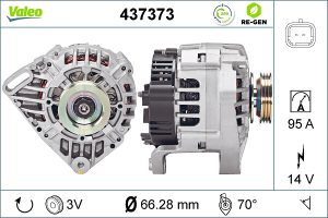 Alternator VALEO 437373 DACIA LOGAN MCV II 1,149 cmc (D4F 732) benzina 75 VALEO 437373