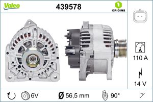 Alternator VALEO 439578 DACIA LOGAN EXPRESS (FS_) 1,598 cmc (K7M 818) Benzina/Autogaz (GPL) 84 VALEO 439578