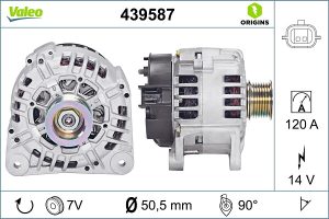 Alternator VALEO 439587 DACIA LOGAN MCV (KS_) 1,461 cmc (K9K 796) diesel 86 VALEO 439587