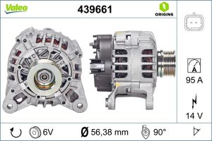 Alternator VALEO 439661 DACIA DUSTER (HS_) 1,598 cmc (K4M 606, K4M 646) benzina 105 VALEO 439661