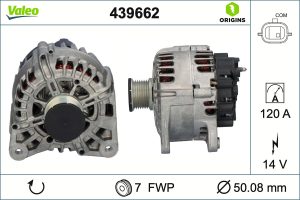 Alternator VALEO 439662 DACIA DUSTER (HS_) 1,197 cmc (H5F 410) benzina 125 VALEO 439662