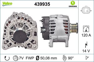 Alternator VALEO 439935 DACIA DUSTER (HS_) 1,197 cmc (H5F 410) benzina 125 VALEO 439935
