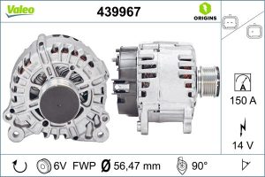 Alternator VALEO 439967 DACIA DUSTER (HM_) 1,461 cmc (K9K 872, K9K 876) diesel 95 VALEO 439967