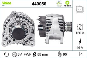 Alternator VALEO 440056 DACIA DUSTER AUTOUTILITARA/SUV 1,461 cmc (K9K 666, K9K 856) diesel 109 VALEO 440056