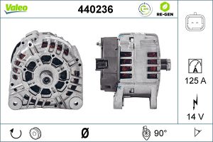 Alternator VALEO 440236 DACIA LOGAN EXPRESS (FS_) 1,461 cmc (K9K 796) diesel 86 VALEO 440236
