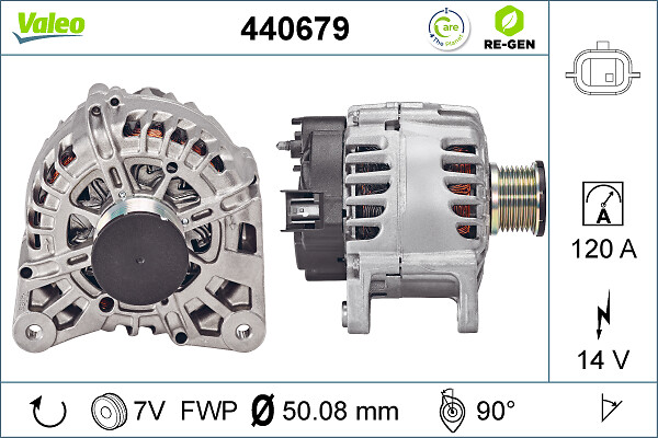 Alternator VALEO 440679 DACIA DUSTER (HM_) 1,598 cmc (H4M 730) benzina 115 VALEO 440679