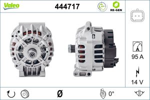 Alternator VALEO 444717 DACIA LOGAN MCV (KS_) 1,598 cmc (K7M 710) Benzina/Autogaz (GPL) 87 VALEO 444717