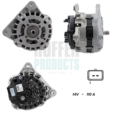 Alternator HOFFER H55101374G DACIA LOGAN pick-up (US_) 1,461 cmc (K9K 796) diesel 86 HOFFER H55101374G