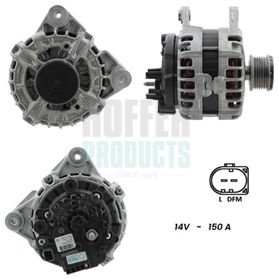 Alternator HOFFER H55101408G DACIA SANDERO II 1,461 cmc (K9K 626, K9K 612) diesel 90 HOFFER H55101408G