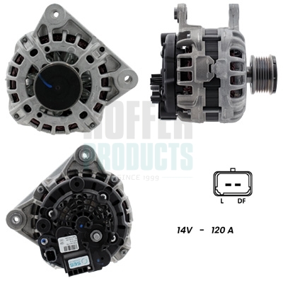 Alternator HOFFER H55101411G DACIA LOGAN pick-up (US_) 1,461 cmc (K9K 892) diesel 75 HOFFER H55101411G