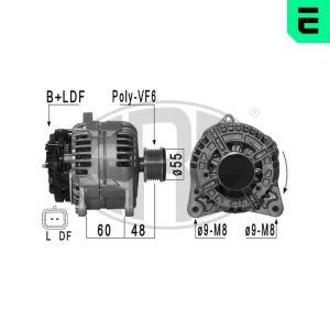 Alternator ERA 209028A DACIA LOGAN MCV (KS_) 1,598 cmc (K4M 690) Benzina/Etanol 105 ERA 209028A