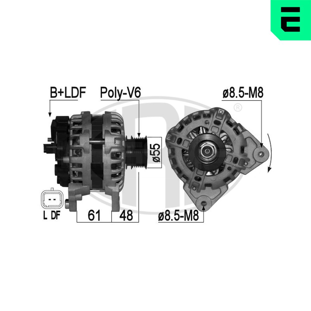 Alternator ERA 209056A DACIA LOGAN EXPRESS (FS_) 1,598 cmc (K7M 800) benzina 84 ERA 209056A