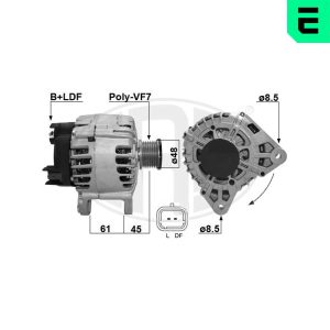 Alternator ERA 209150A DACIA SANDERO II 898 cmc (H4B 410) Benzina/Autogaz (GPL) 90 ERA 209150A