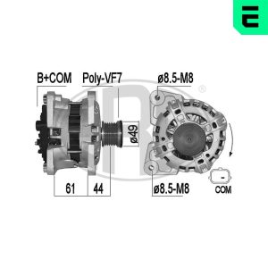 Alternator ERA 209518A DACIA DUSTER (HM_) 1,197 cmc (H5F 410) benzina 125 ERA 209518A