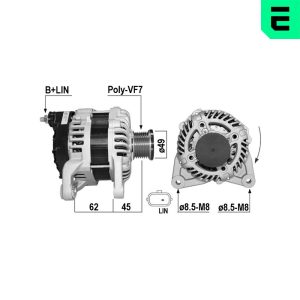 Alternator ERA 209727A DACIA DUSTER (HM_) 1,598 cmc (H4M 730) benzina 115 ERA 209727A