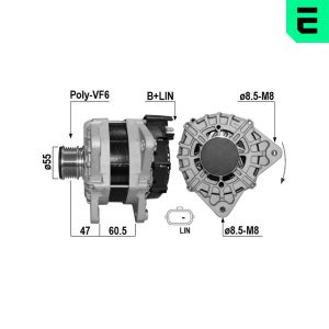 Alternator ERA 209733A DACIA LOGAN MCV II 1,461 cmc (K9K 872) diesel 95 ERA 209733A