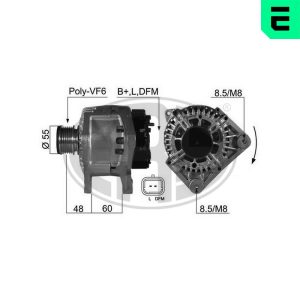 Alternator ERA 210394A DACIA SANDERO 1,598 cmc (K4M 694, K4M 690) benzina 105 ERA 210394A
