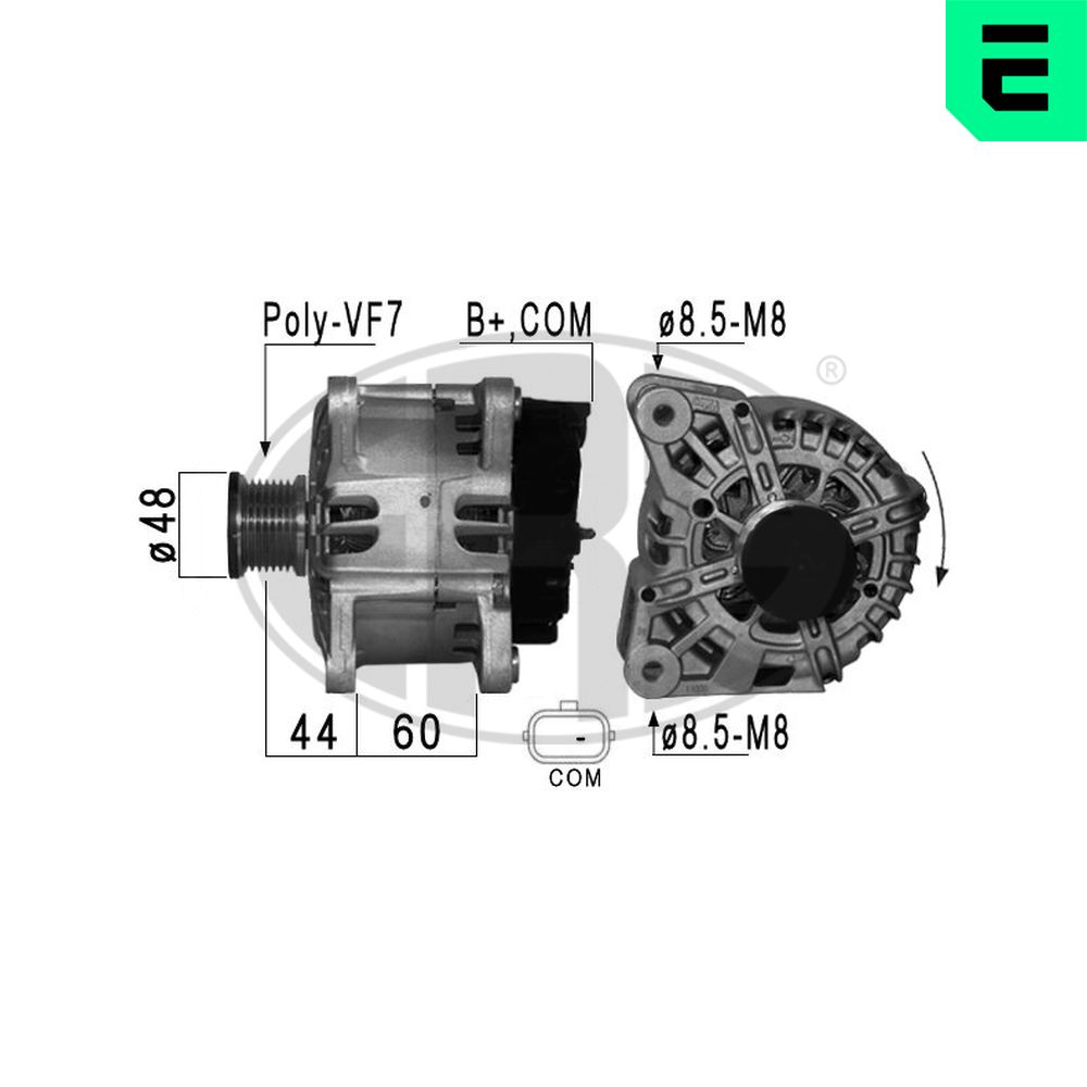 Alternator ERA 210894A DACIA DOKKER microbus (KE_) 1,197 cmc (H5F 402, H5F 408) benzina 115 ERA 210894A