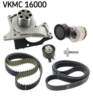 Pompa de apa + set curea dintata / trapezoidala SKF VKMC 16000
