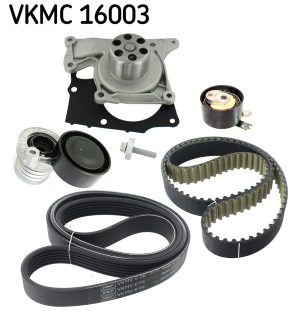 Pompa de apa + set curea dintata / trapezoidala SKF VKMC 16003