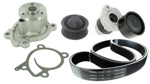 Pompa apa + Set curea transmisie cu caneluri SKF VKMC 62182